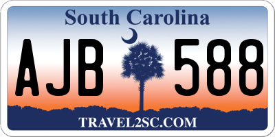SC license plate AJB588