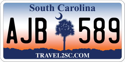 SC license plate AJB589