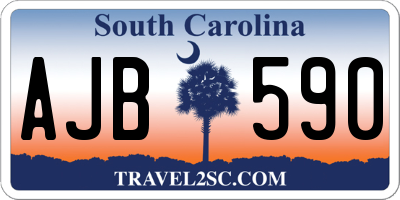 SC license plate AJB590