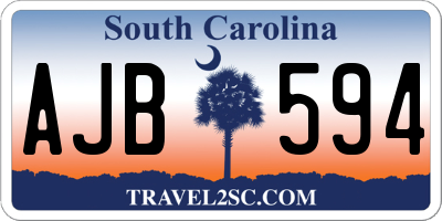 SC license plate AJB594