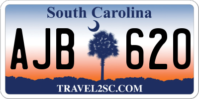 SC license plate AJB620
