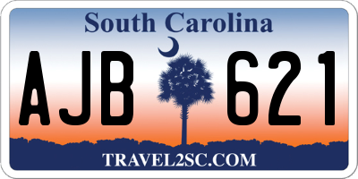 SC license plate AJB621