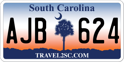 SC license plate AJB624