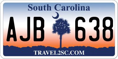 SC license plate AJB638