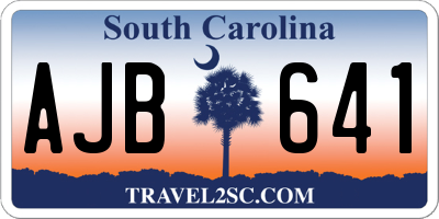 SC license plate AJB641