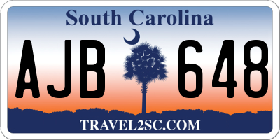 SC license plate AJB648