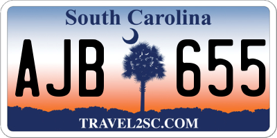 SC license plate AJB655