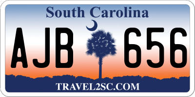 SC license plate AJB656