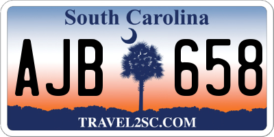 SC license plate AJB658