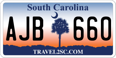 SC license plate AJB660