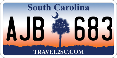SC license plate AJB683