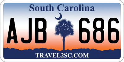 SC license plate AJB686