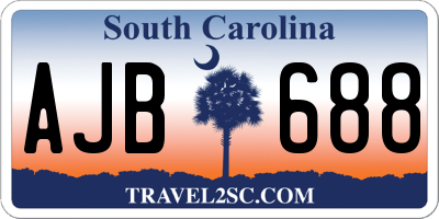 SC license plate AJB688