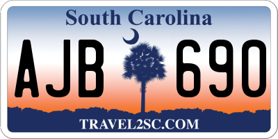 SC license plate AJB690