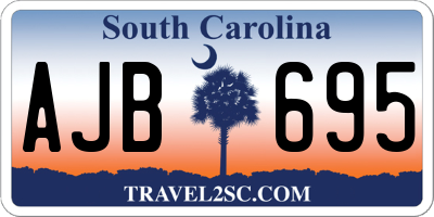 SC license plate AJB695