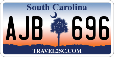SC license plate AJB696