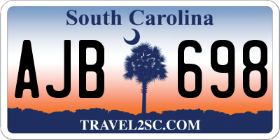SC license plate AJB698