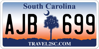 SC license plate AJB699