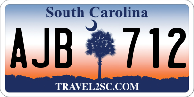 SC license plate AJB712