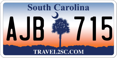 SC license plate AJB715