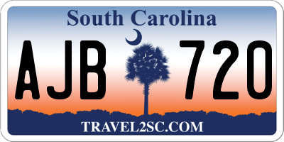 SC license plate AJB720