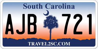 SC license plate AJB721