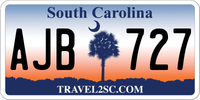 SC license plate AJB727