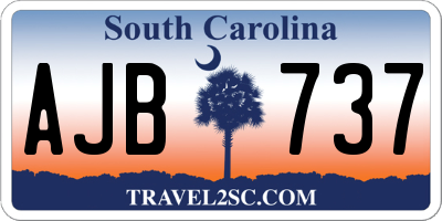SC license plate AJB737