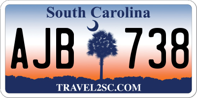 SC license plate AJB738