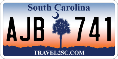 SC license plate AJB741