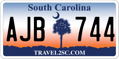 SC license plate AJB744