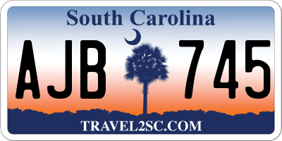 SC license plate AJB745