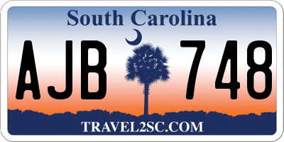 SC license plate AJB748