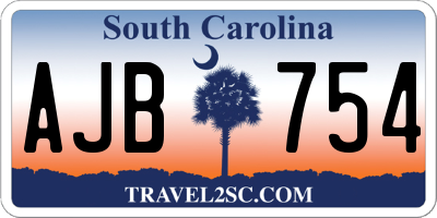 SC license plate AJB754