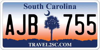 SC license plate AJB755