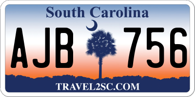 SC license plate AJB756