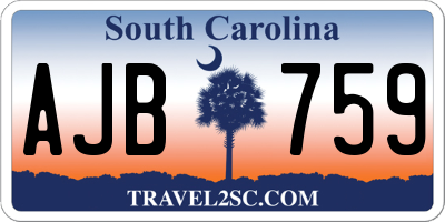 SC license plate AJB759