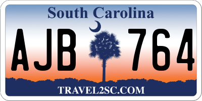 SC license plate AJB764