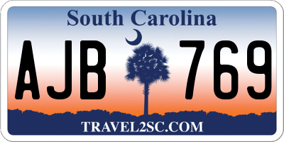 SC license plate AJB769