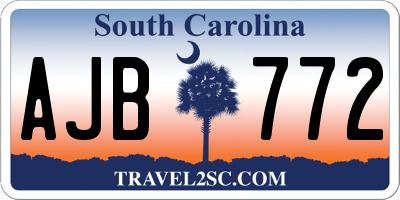 SC license plate AJB772