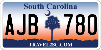 SC license plate AJB780