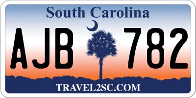 SC license plate AJB782