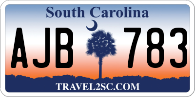 SC license plate AJB783