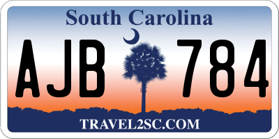 SC license plate AJB784