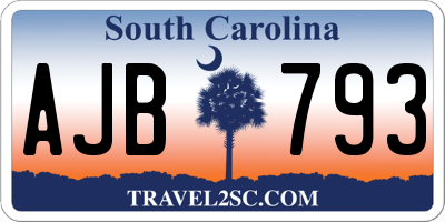 SC license plate AJB793