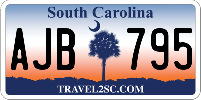 SC license plate AJB795