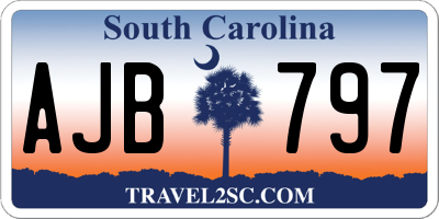 SC license plate AJB797