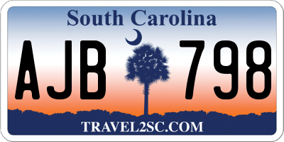 SC license plate AJB798