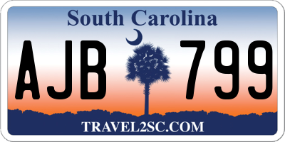 SC license plate AJB799