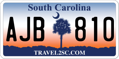 SC license plate AJB810